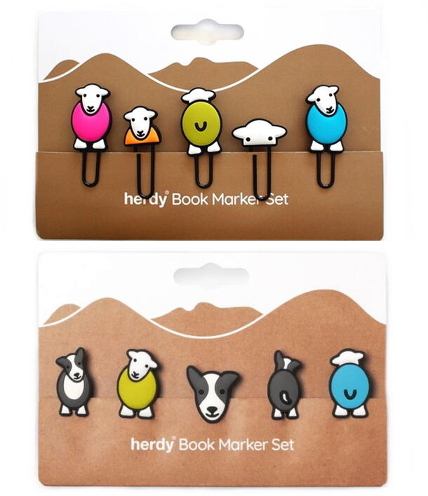 発送は郵便で★ 【herdy】ハーディー羊 ブックマーカー クリップ付きしおり セット 文房具 ステーショナリー 本 雑誌 かわいい しおり おしゃれ 日用品 ...