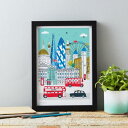 ★ ロンドン スカイライン LONDON SKYLINE ロンドン市内 観光スポット ポスター おしゃれ A3サイズ LAKE DISTRICT アートポスター...