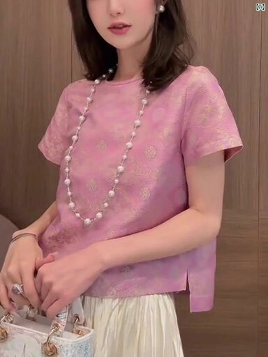 夏コーデ レディース 春 秋 ファッション レディース 中華風 民族風 美しい 小柄 シャツ たり プリント 半袖 Tシャツ トップス 2025 春夏 夏コーデ レディース 春 秋 ファッション レディース 中華風 民族風 美しい 小柄 シャツ たり プリント 半袖 Tシャツ トップス 2025 春夏