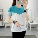 夏 アウトドア スポーツ 速乾 服 レディース 丸首 半袖 Tシャツ ハイキング 登山 速乾 服 カジュアル ランニング トップス(4)