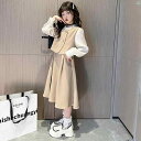 キッズ スカート ワンピース ドレス かわいい ガールズ 子供服 韓国 セットアップ風 ガールズ 春 ドレス 子供 スカート 春 風 子供