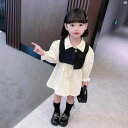 ガールズ 春 ワンピース 春 物 風 おしゃれ ベビー ガールズ 春秋服 子供 スカート 2点 セット 長袖