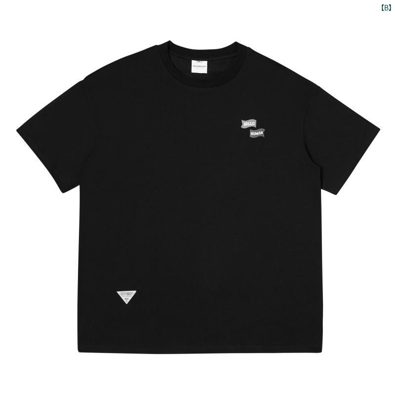 JOYZONE 厚手 コットン 300 G 半袖 Tシャツ 男女兼用 カップル シンプルたり ラウンドネック トップ