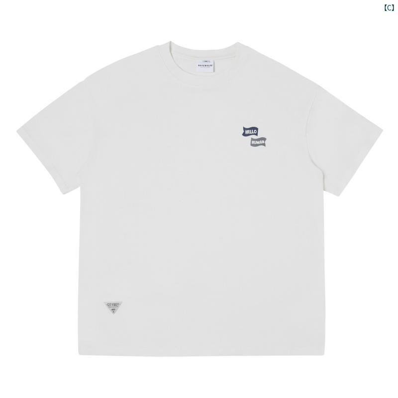 JOYZONE 厚手 コットン 300 G 半袖 Tシャツ 男女兼用 カップル シンプルたり ラウンドネック トップ