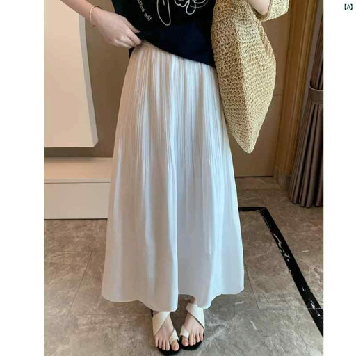 FFLALA ホワイト スカート レディース 夏用 しわ 防止 プリーツ ハイウエスト スリム ミディアム ロング Aラインイン アンブレラ プリーツスカート FFLALA ホワイト スカート レディース 夏用 しわ 防止 プリーツ ハイウエスト スリム ミディアム ロング Aラインイン アンブレラ プリーツスカート