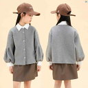 キッズ ファッション 子供 かわいい かっこいい おしゃれ ペ ドカ 子供服 春 物 子供 シングルブレスト ボタン アップ カラー カーディガン ガールズ ス...