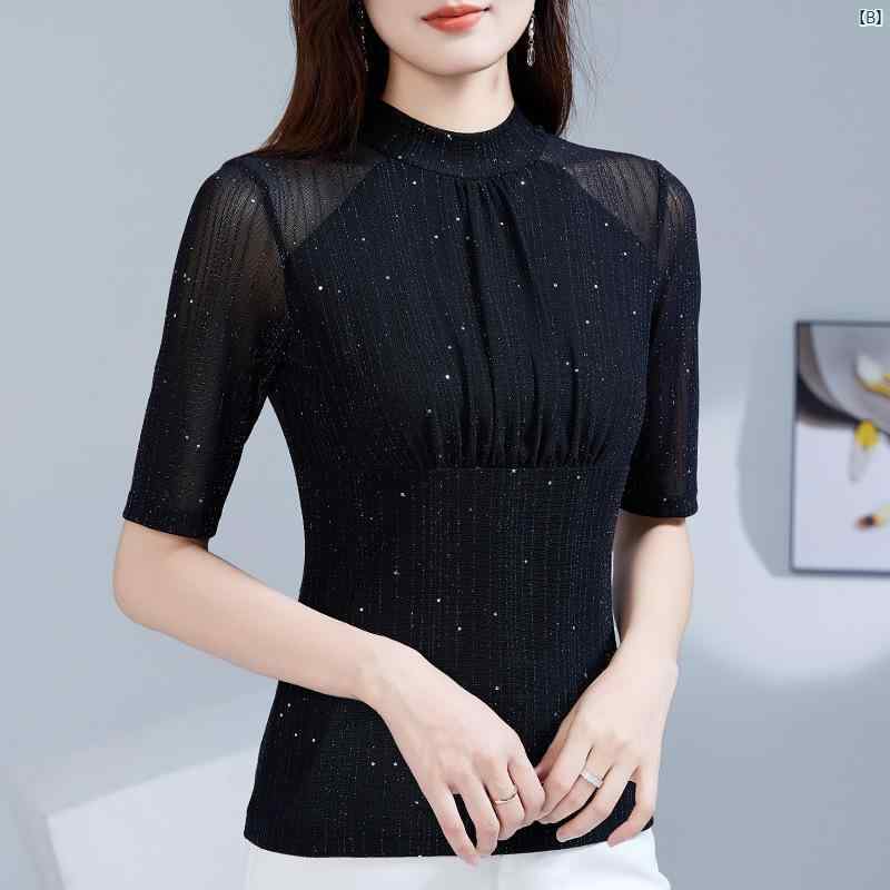 半袖 半 襟 ラテン ダンス トップス 春夏 標準 衣装 モダン 3 ステップ