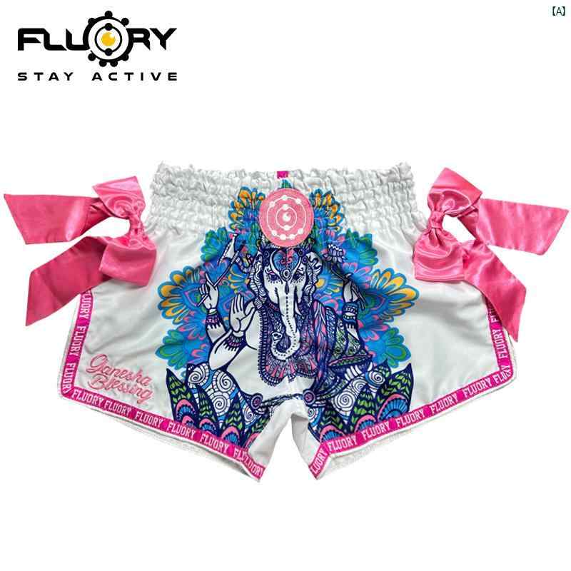 FLUORY ムエタイ サンダ ファイティング ショーツ ボクシング トレーニング 競技 スポーツフィットネス パンツ 子供 大人 ボクシング パンツ名：FLUORY/ファイヤーバリア: FLUORY/火狐サイズ: XS SML XL XXL XXXL色分類：白紺※市場投入時期です。削除してください。→: 年夏番号：MTSF101適用対象：男女兼用