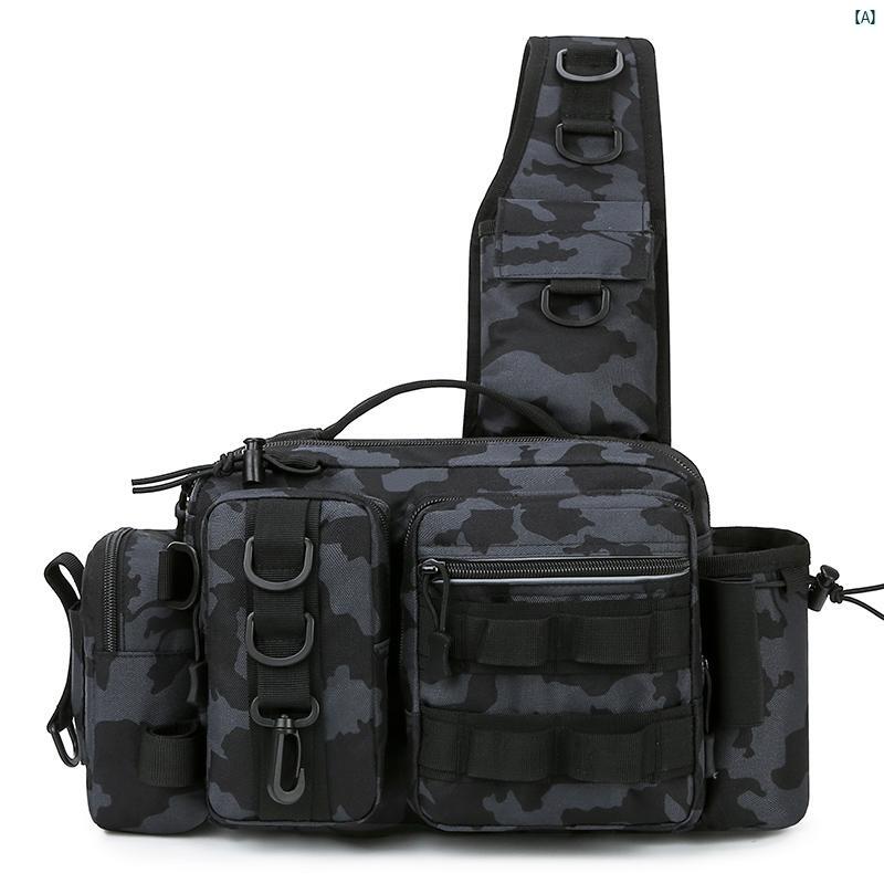 Luya バッグ メンズ 多機能 ウエスト バッグ 特殊 ツール バック パック シングル ショルダー 大型 メッセンジャーバッグ ロッド バッグ 防水 釣り バッグ