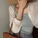 フランス レトロ バット スリーブ 冷感 ニットカーディガン 薄手 コート レディース サスペンダー スカート ショール 付き ショート サンスクリーン シャツ