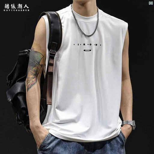 リヨセル 冷感 薄手 ベスト メンズ Tシャツ ウエスト コート サマー ノースリーブ スポーツ フィットネスバスケットボール 2025 リヨセル 冷感 薄手 ベスト メンズ Tシャツ ウエスト コート サマー ノースリーブ スポーツ フィットネスバスケットボール 2025