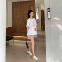 レディース マタニティ Tシャツ 韓国 韓国 マタニティー トップス トップ 夏 春秋 ゆったり シンプル ワンポイント くまさん