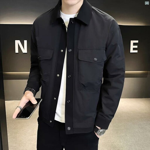 ファッション ジャケット メンズ 秋服 ステッチ 大きい ポケット ワークウェア トップ シャツ カラー ファッション ジャケット メンズ 秋服 ステッチ 大きい ポケット ワークウェア トップ シャツ カラー