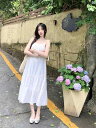 レディース ファッション おしゃれ 韓国 韓国ファッション 海外風 海外ファッション かわいい きれい フレンチ レース スプライシング サスペンダー ドレス 夏 優しい ロング スカート(4)