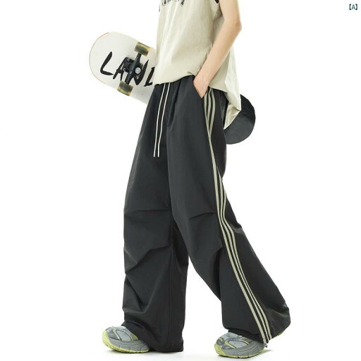 レトロ ストライプ 速乾 パラシュート パンツ メンズ 夏 アメリカン カレッジ ワイド レッグ スポーツ ストレート スケート ボード レトロ ストライプ 速乾 パラシュート パンツ メンズ 夏 アメリカン カレッジ ワイド レッグ スポーツ ストレート スケート ボード