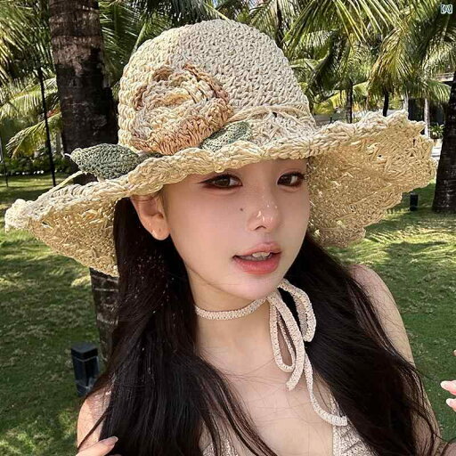 レディース ファッション おしゃれ 海外風 韓国ファッション 韓国 花 手編み 麦わら帽子 折りたたみ式 夏 海辺 休暇 日よけ 帽子 大きめいつば 日よけ 帽子 レディース ファッション おしゃれ 海外風 韓国ファッション 韓国 花 手編み 麦わら帽子 折りたたみ式 夏 海辺 休暇 日よけ 帽子 大きめいつば 日よけ 帽子