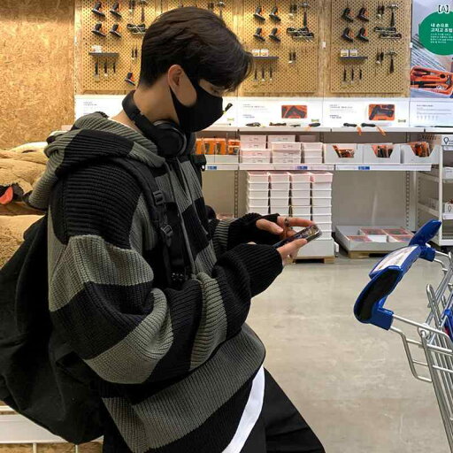 メンズ 韓国ファッション 男性 クール かっこいい 秋 ストライプセーター 韓国 レトロ フード付き プルオーバー セーター ジャケット メンズ 韓国ファッション 男性 クール かっこいい 秋 ストライプセーター 韓国 レトロ フード付き プルオーバー セーター ジャケット
