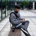 メンズ 韓国ファッション 男性 クール かっこいい セーター 秋冬 韓国 無地 ラウンドネック 長袖 プルオーバー セーター(4)