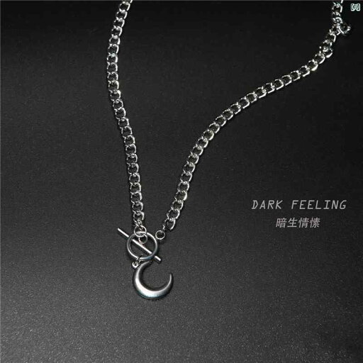 レディース ファッション 飾り 韓国 イン クール ハード ガール 光沢 チタン鋼 メニスカス ペンダント ネックレス リング T 字型 バックル ステンレス ムーン ネックレス レディース ファッション 飾り 韓国 イン クール ハード ガール 光沢 チタン鋼 メニスカス ペンダント ネックレス リング T 字型 バックル ステンレス ムーン ネックレス