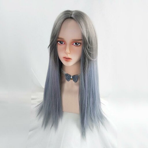 ヘアウィッグ ロング ストレート ヘア ミディアム 分け レディース グループ カラー 分け前 髪 グレー ブルーグラデーション フル ヘッド ギア 欧米 ウィッグ ヘアウィッグ ロング ストレート ヘア ミディアム 分け レディース グループ カラー 分け前 髪 グレー ブルーグラデーション フル ヘッド ギア 欧米 ウィッグ