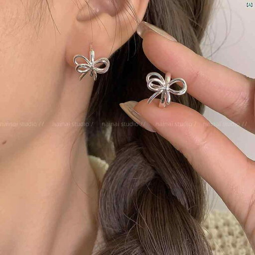 アクセサリー レディース フレンチ リボン イヤリング バレエ 韓国 ハイエンド イヤー スタッド アクセサリー レディース フレンチ リボン イヤリング バレエ 韓国 ハイエンド イヤー スタッド