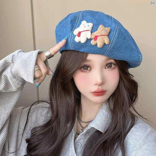 レディース ファッション 小物 ファッション小物 クマ カウボーイ ベレー 帽 韓国 顔 小柄 画家帽子 かわいい 帽子 レディース ファッション 小物 ファッション小物 クマ カウボーイ ベレー 帽 韓国 顔 小柄 画家帽子 かわいい 帽子