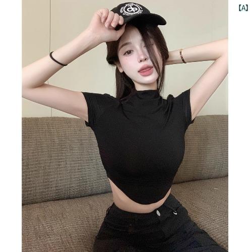 レディース ファッション おしゃれ 韓国 韓国 ライブブロードキャスト 服 アンカー フォトジェニック セクシー 小柄 ハイネック ショート トップ レディース ファッション おしゃれ 韓国 韓国 ライブブロードキャスト 服 アンカー フォトジェニック セクシー 小柄 ハイネック ショート トップ
