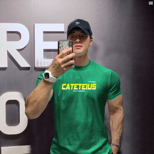 メンズ トレーニング トレーニングファッション アメリカン レトロ プリント スポーツ Tシャツ 半袖 ラウンドネック イン フィットネス 服 夏 2401 G メンズ トレーニング トレーニングファッション アメリカン レトロ プリント スポーツ Tシャツ 半袖 ラウンドネック イン フィットネス 服 夏 2401 G
