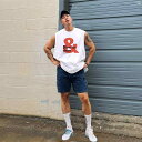 メンズ トレーニング トレーニングファッション ラウンドネック プリント 夏 ノースリーブ カジュアル Tシャツ チョッキ アメリカ 快適 2405 J(4)