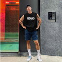 メンズ トレーニング トレーニングファッション アメリカン Tシャツ スポーツ カジュアル 夏 ノースリーブ ベスト チョッキ ストリート イン 240520 H(4)