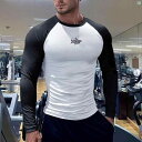 メンズ トレーニング トレーニングファッション 速乾 長袖 Tシャツ スポーツ フィットネス タイツ シャツ メンズ 薄手高耐久性 トレーニング ウェア 0425 C(4)