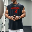 メンズ トレーニング トレーニングファッション スポーツ ノースリーブ フィットネス Tシャツ ゆったり 吸汗 薄手 ランニング ベスト 半袖 240515 B(4)