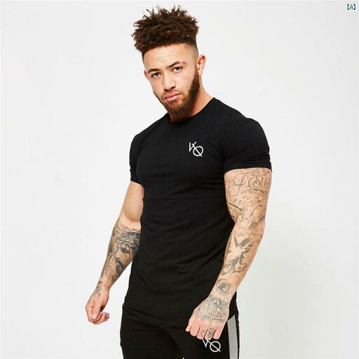 夏 VQ フィットネス メンズ Tシャツ ラウンドネック レター スポーツ 半袖 アウトドア ランニング トレーニング 引き締め 夏 VQ フィットネス メンズ Tシャツ ラウンドネック レター スポーツ 半袖 アウトドア ランニング トレーニング 引き締め