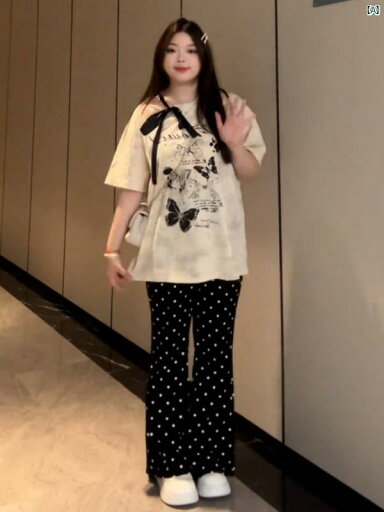 レディース 大きめサイズ ぽっちゃり 大きめファッション 大きいサイズ 半袖 Tシャツ ワイド レッグ パンツ スーツ 夏服 一式 セット レディース 大きめサイズ ぽっちゃり 大きめファッション 大きいサイズ 半袖 Tシャツ ワイド レッグ パンツ スーツ 夏服 一式 セット