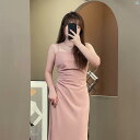 レディース 大きめサイズ ぽっちゃり 大きめファッション 春夏 大きめ サイズ 婦人服 スリム ピンク サスペンダー ドレス ミリメートル 優しい インナー レイヤリング ミドル丈 スカート