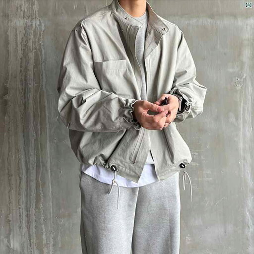 メンズ 男性 メンズファッション 韓国ファッション 春 無地 スタンドカラー ジャケット ゆったり 韓国 快適 カジュアル ワークウェア トップス メンズ 男性 メンズファッション 韓国ファッション 春 無地 スタンドカラー ジャケット ゆったり 韓国 快適 カジュアル ワークウェア トップス