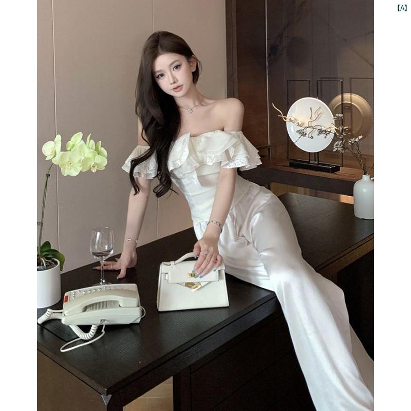 中華風 刺繍 ワンショルダー 半袖 シャツ レディース 夏 魅惑的 フリル トップ