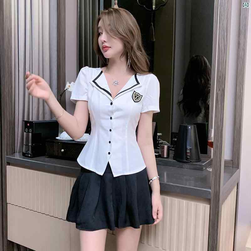 レディース　レディース　レディース仕事着 フットバス 技術者 作業着 ハイエンド ホテル シャツ スーツ 魅惑的 スリム フットマッサージ 美容師 夏