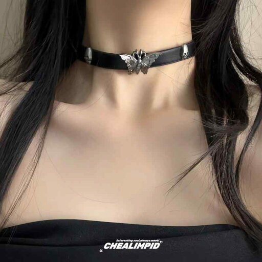 Y2K ファッション 2000代 チョーカー スカル バタフライ レザー y 2 k サブカルチャー ガール パンク ネックレス Y2K ファッション 2000代 チョーカー スカル バタフライ レザー y 2 k サブカルチャー ガール パンク ネックレス