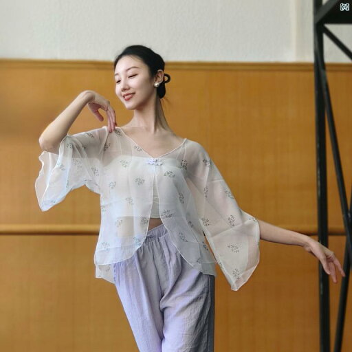 クラシック ダンス ガーゼ 中国 服 韻 ボディスーツ トップ レディース 春夏 練習 クラシック ダンス ガーゼ 中国 服 韻 ボディスーツ トップ レディース 春夏 練習
