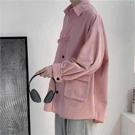 春秋 ワークシャツ レトロ ルーズ 汎用性 ジャケット メンズ 薄手 春秋 ワークシャツ レトロ ルーズ 汎用性 ジャケット メンズ 薄手