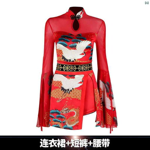 中華風 ダンス スーツ 魅惑的 ジャズ 衣装 大人 グループ レディース 歌 中華風 ダンス スーツ 魅惑的 ジャズ 衣装 大人 グループ レディース 歌