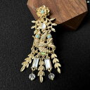 レディース ファッション アクセサリー 中世 ヴィンテージ ブローチ レディース 麦穂 タッセル コサージュ 平和 鳩 ハイエンド 高級 ファッション ピン(3)