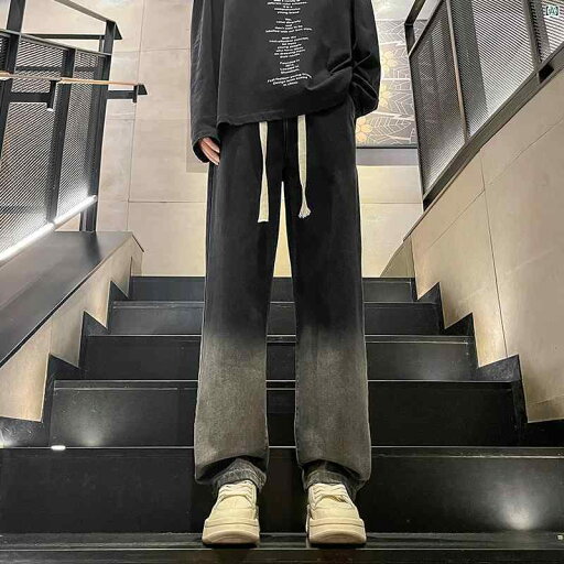 男子 学生 ティーンエイジャー 春秋 ジーンズ アメリカ ファッション ストレート グラデーション パンツ メンズ レトロ カジュアル 男子 学生 ティーンエイジャー 春秋 ジーンズ アメリカ ファッション ストレート グラデーション パンツ メンズ レトロ カジュアル