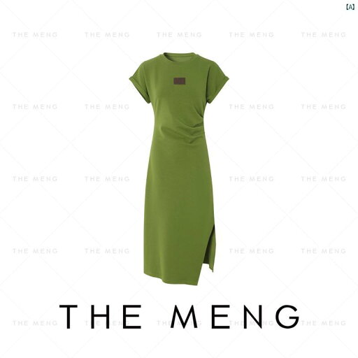 レディース レディース ファッション Mengmeng THEMENG アテネ高精細 コットン 半袖 無地 ロング シンプル ホワイト スリム ドレス レディース レディース ファッション Mengmeng THEMENG アテネ高精細 コットン 半袖 無地 ロング シンプル ホワイト スリム ドレス
