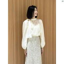 レディース ファッション おしゃれ 海外 大人 上品 かわいい 蝶 ネクタイ スパンコール シャツ 春秋 ハイエンド カジュアル 快適 パフスリーブ トップ(4)
