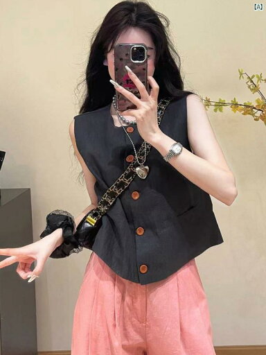 レディース ファッション おしゃれ 韓国 海外ファッション 上品 おしゃれ レトロ ノースリーブベスト シャツ 夏 新 カジュアル スリム ショート トップ レディース ファッション おしゃれ 韓国 海外ファッション 上品 おしゃれ レトロ ノースリーブベスト シャツ 夏 新 カジュアル スリム ショート トップ