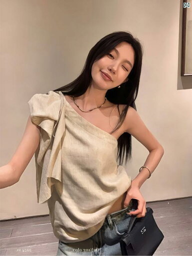 レディース ファッション おしゃれ 韓国 海外ファッション 上品 おしゃれ リネン 斜め ショルダー リボン ノースリーブシャツ 夏 新 カジュアル スリム シャツ トップ レディース ファッション おしゃれ 韓国 海外ファッション 上品 おしゃれ リネン 斜め ショルダー リボン ノースリーブシャツ 夏 新 カジュアル スリム シャツ トップ