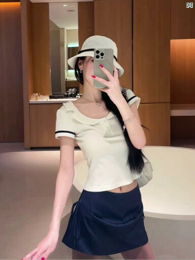 レディース ファッション おしゃれ 韓国 海外ファッション 上品 おしゃれ カレッジ 人形 襟 セーター 夏 小柄 スリムフィット ショート トップ レディース ファッション おしゃれ 韓国 海外ファッション 上品 おしゃれ カレッジ 人形 襟 セーター 夏 小柄 スリムフィット ショート トップ