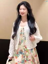 レディース 中華風 中華ファッション 綺麗 上品 海外ファッション サスペンダー スカート 小柄 ショール ショート カーディガン ブラウス 夏 レディース フランス製 レース ニット 日焼け防止 服(4)